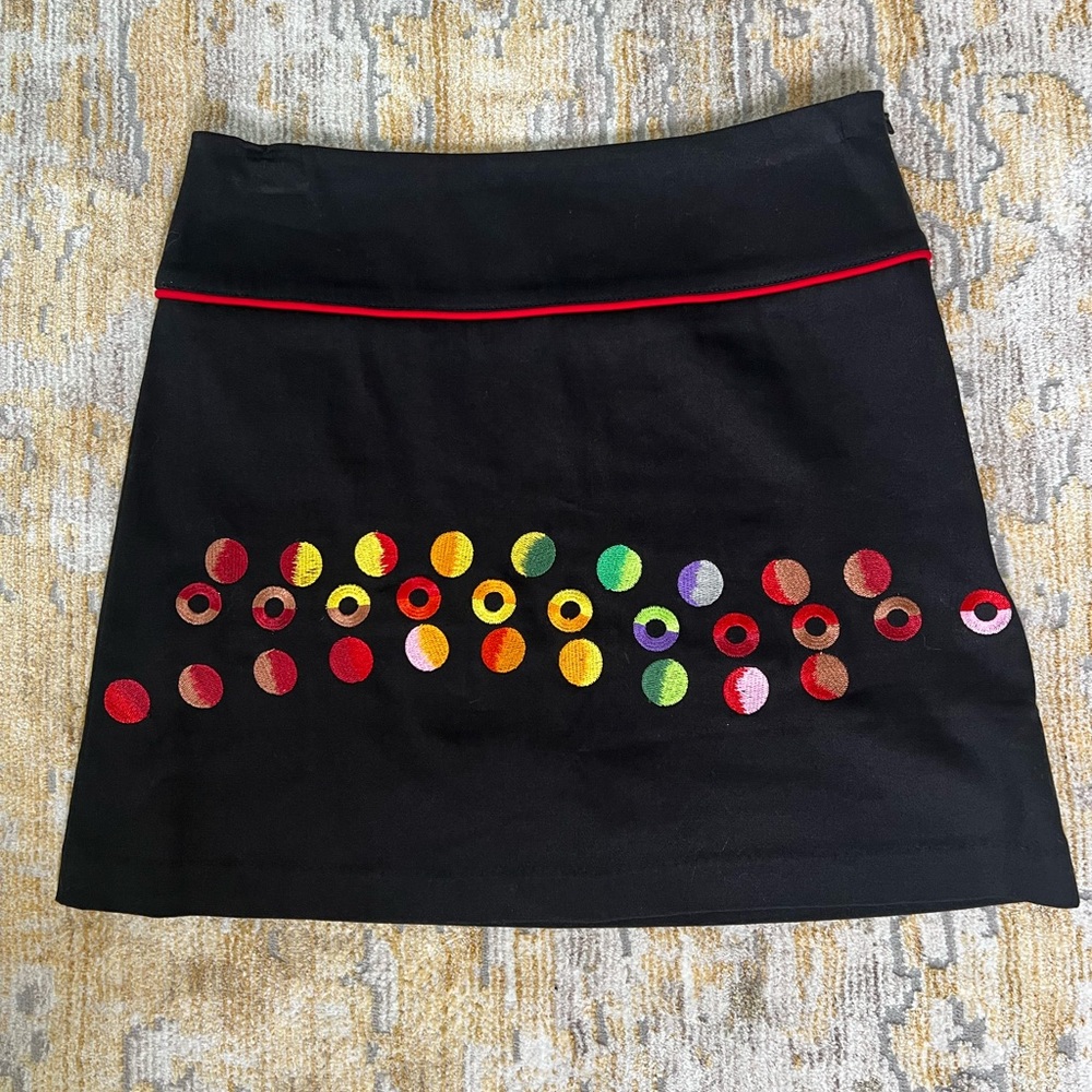 Nicola Quilter Embroidered Mini Skirt